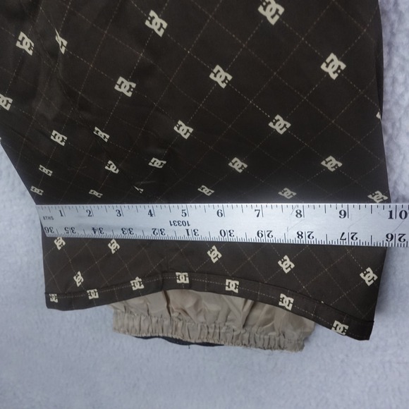 DC AOP Womens Brown Monogram Logo Insulated Snowboard Snow Pants Size M Y2K - Picture 8 of 9
